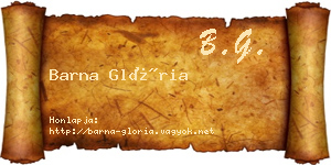 Barna Glória névjegykártya