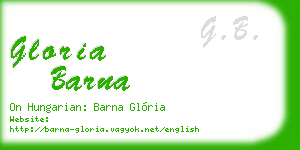 gloria barna business card