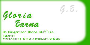 gloria barna business card